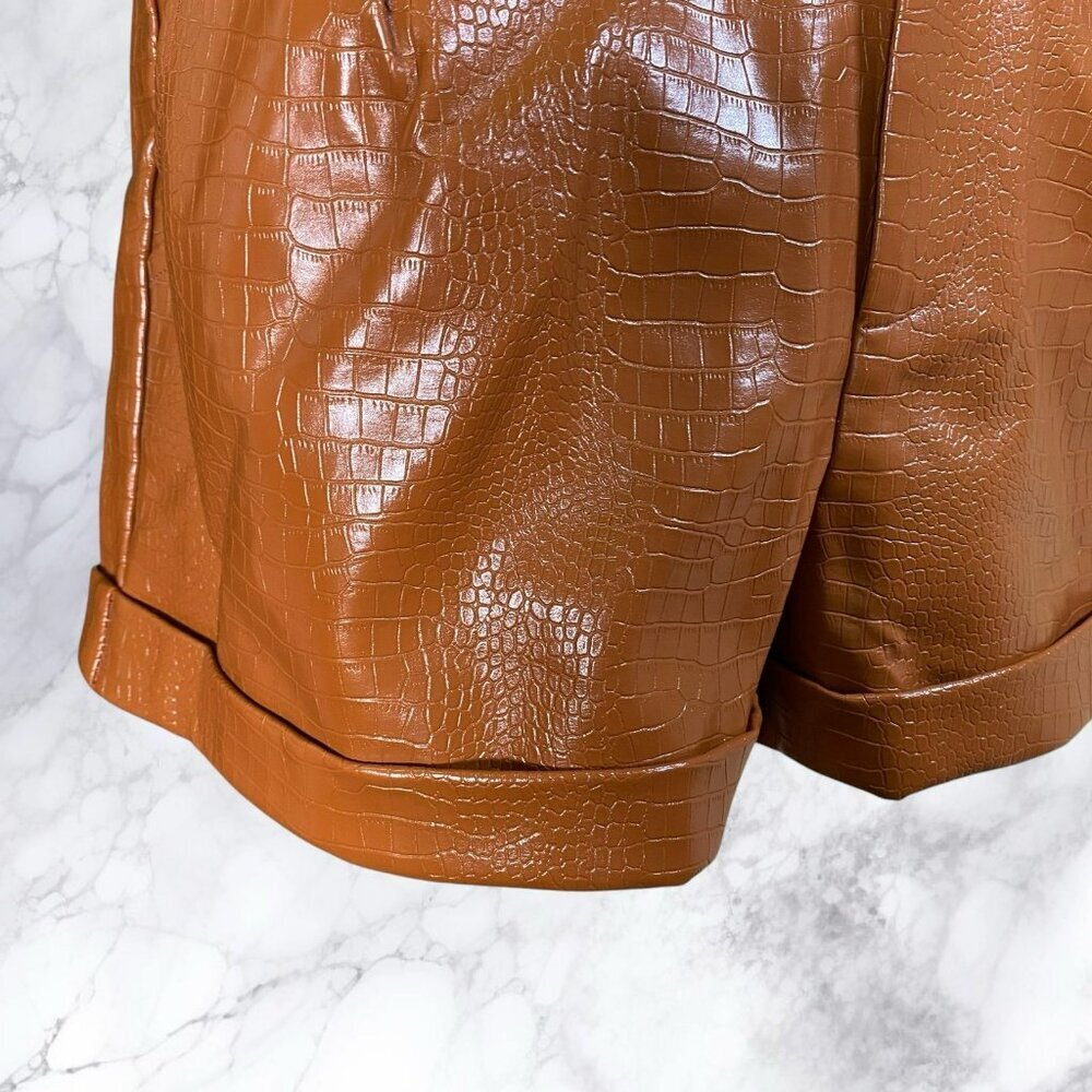 Superdown Dominica Python Shorts - Brown - image 4